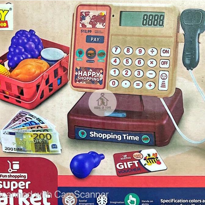 mesin kasir mini mainan super market kasir kasiran