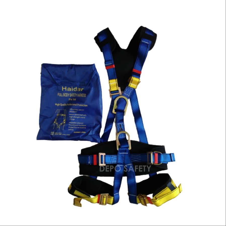 Full Body Harness Haidar Pn 56 Plus Doubel Hook Lanyard Absorber