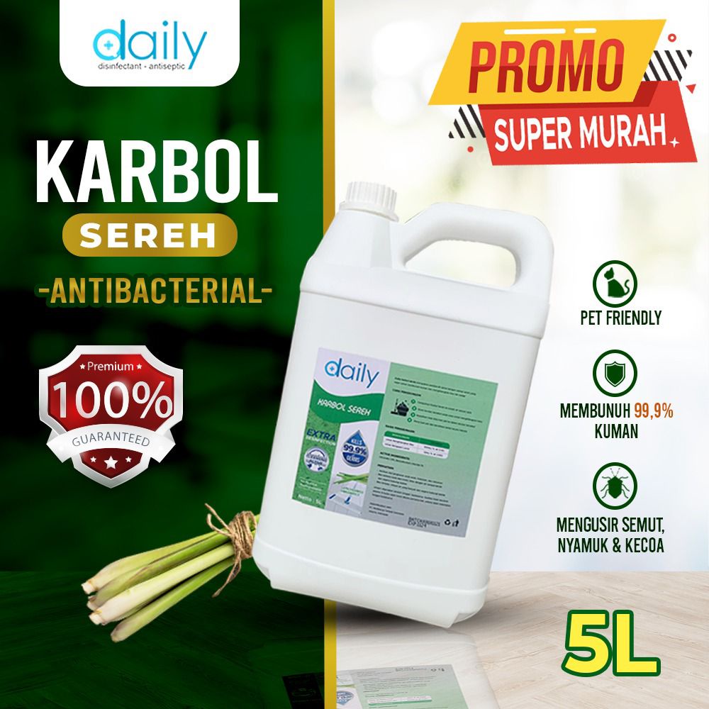 Karbol Daily 5 Liter Konsentrat Antibacterial Anti Serangga Karbol Premium