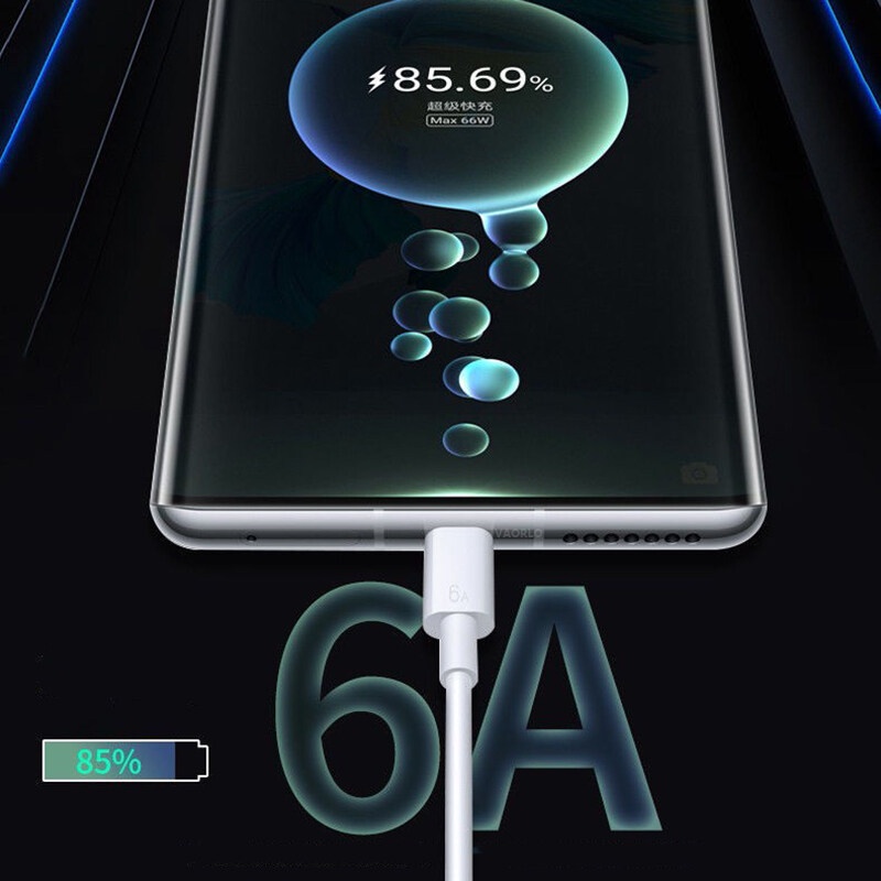 Kabel Isi Daya Cepat 6A untuk Oneplus Nord Warp Charge Tipe-c Dash untuk Satu Plus 8 7 Pro 7 T 7 T 6T Huawei Warp Charger 66W Tipe C Kabel Pengisian Cepat Kabel 6A Super Charge Charger Kabel untuk Huawei Xiaomi Kabel USB untuk Samsung Kabel Data