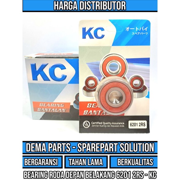 LAHER BERING BEARING 6201 2RS RODA DEPAN BELAKANG UNIVERSAL SUPRA X FIT NEW 125 BEAT FI POP VARIO SC
