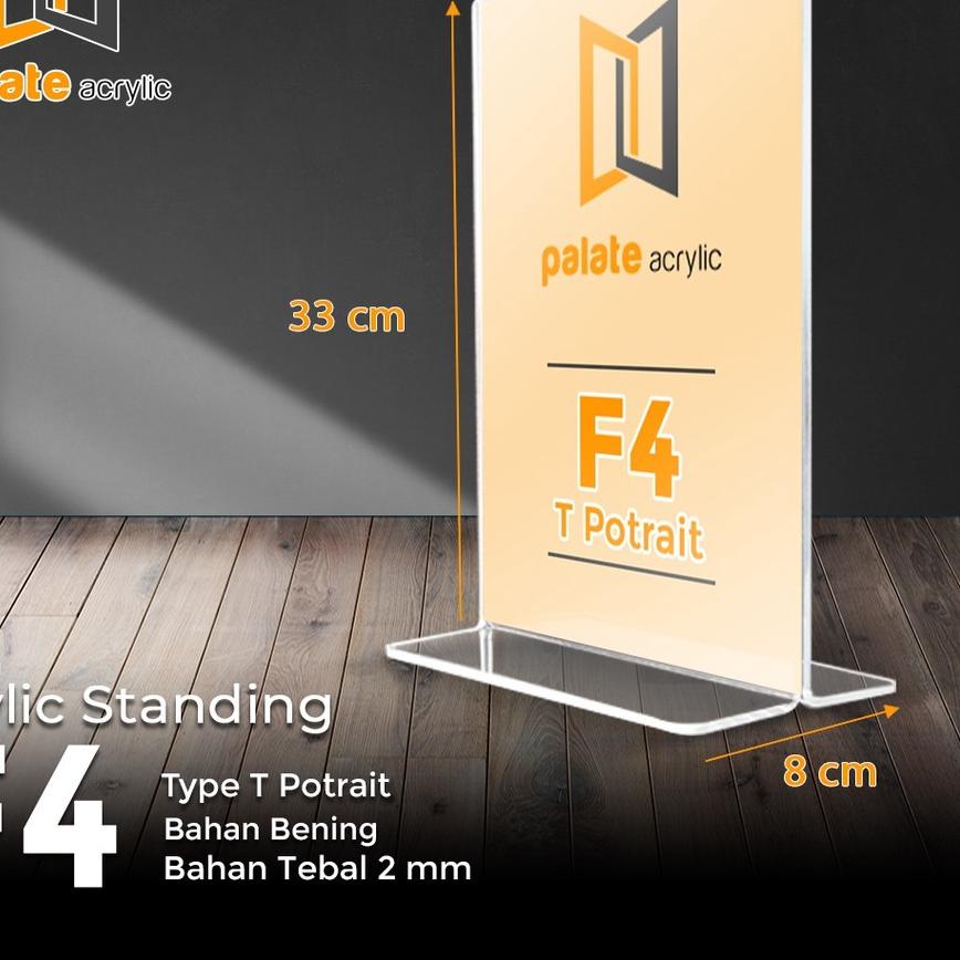 

Jangan Ragu Order ★ AKRILIK TENT HOLDER F4 T PORTRAIT - 2MM STANDARD,,