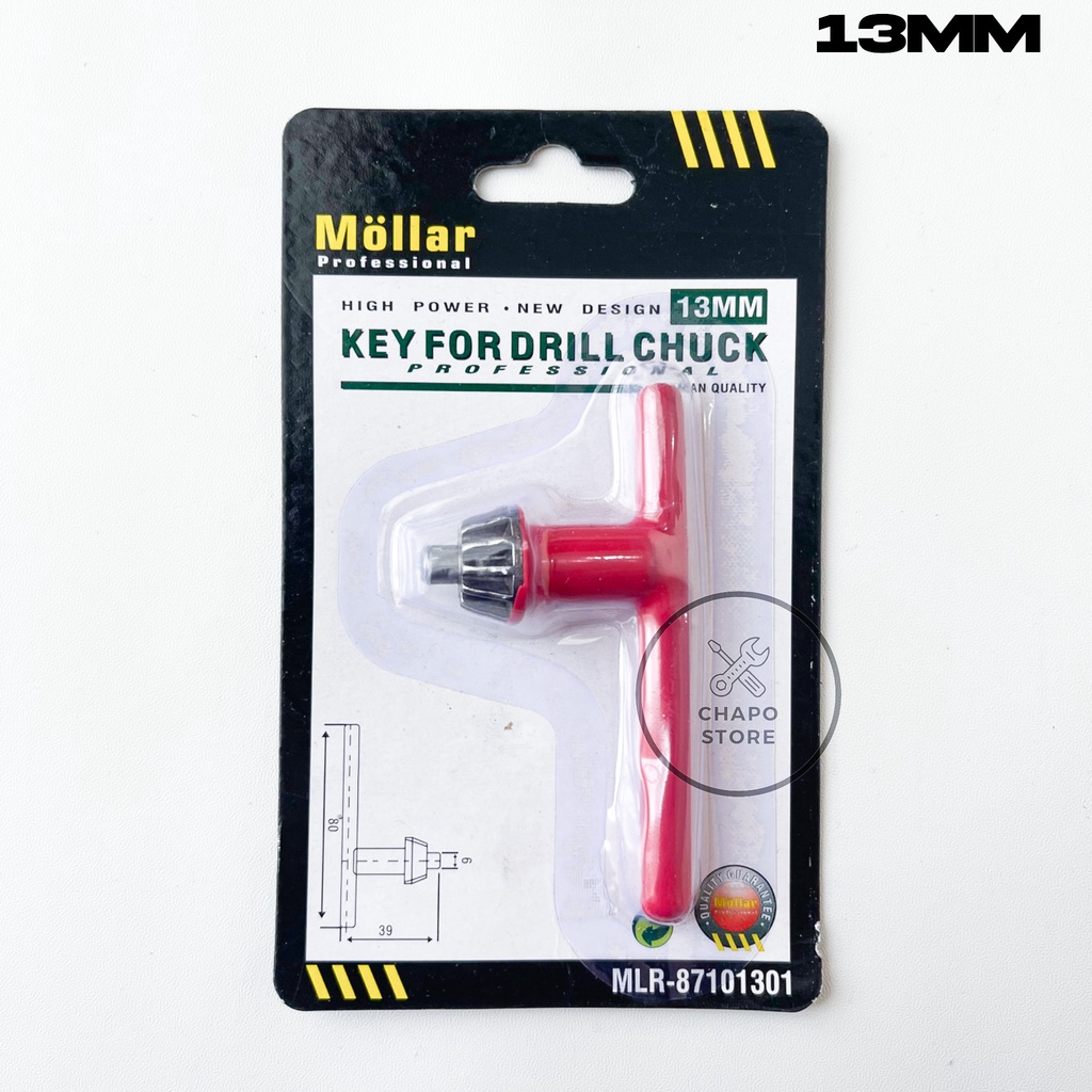 Mollar kunci kepala bor listrik 10mm 13mm mata kunci bor key for drill chuck