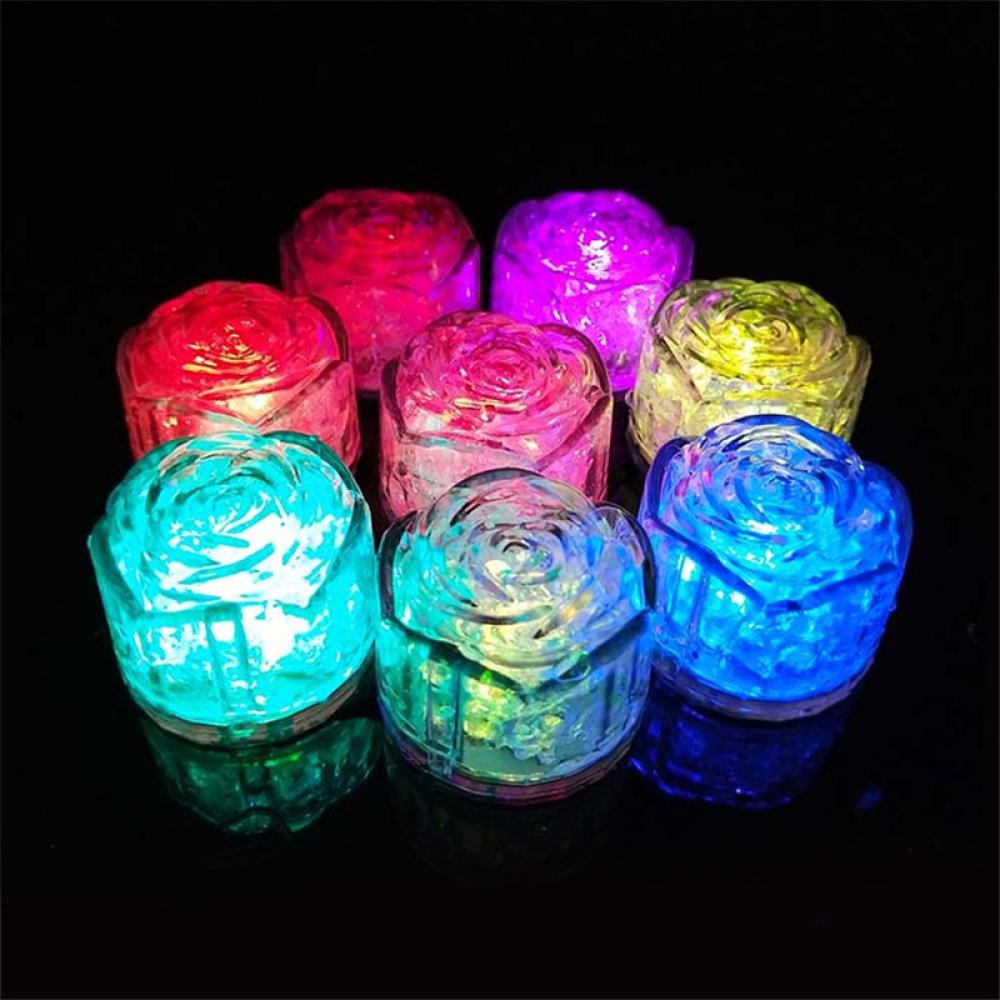 Timekey Multi Color Luminous LED Es Batu Glowing Party Bar Flash Neon Cup Dekorasi Natal Decor Lampu Induksi D4N1