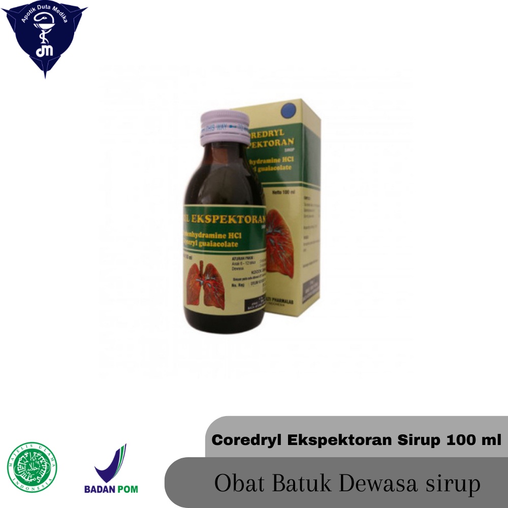 Coredryl Expectorant Sirup 60ML Obat Batuk Berdahak Dewasa Flu Alergi Dewasa
