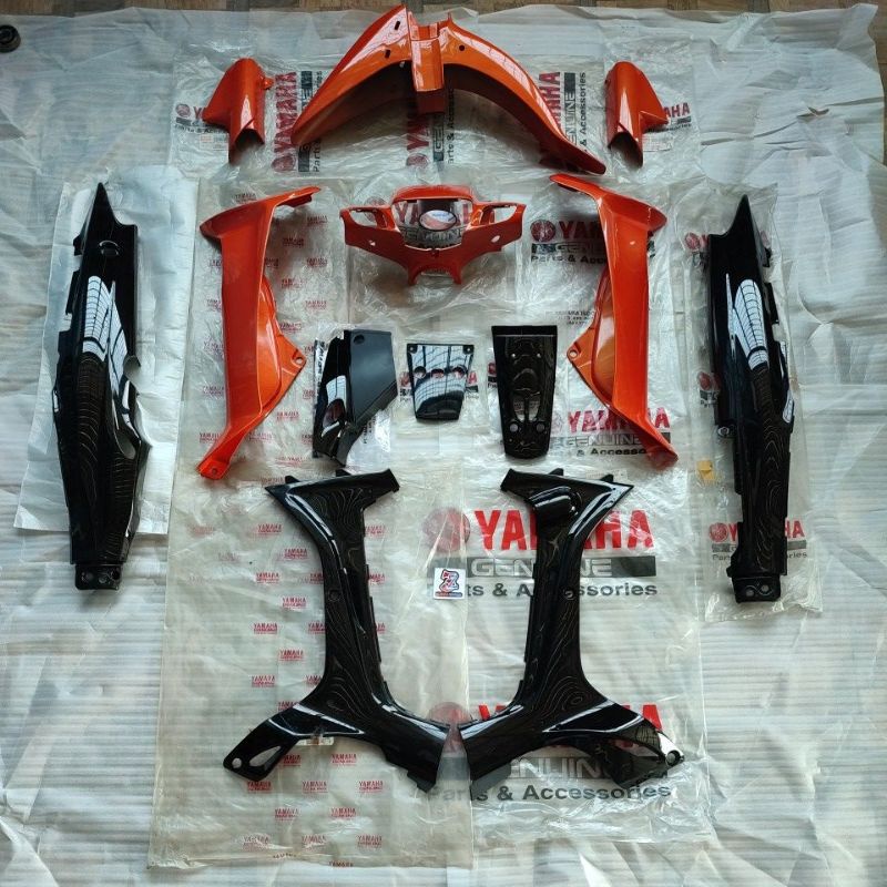 Cover body bodi fullset halus F1zr Fizr orange hitam 2001/2002 original baru YGP