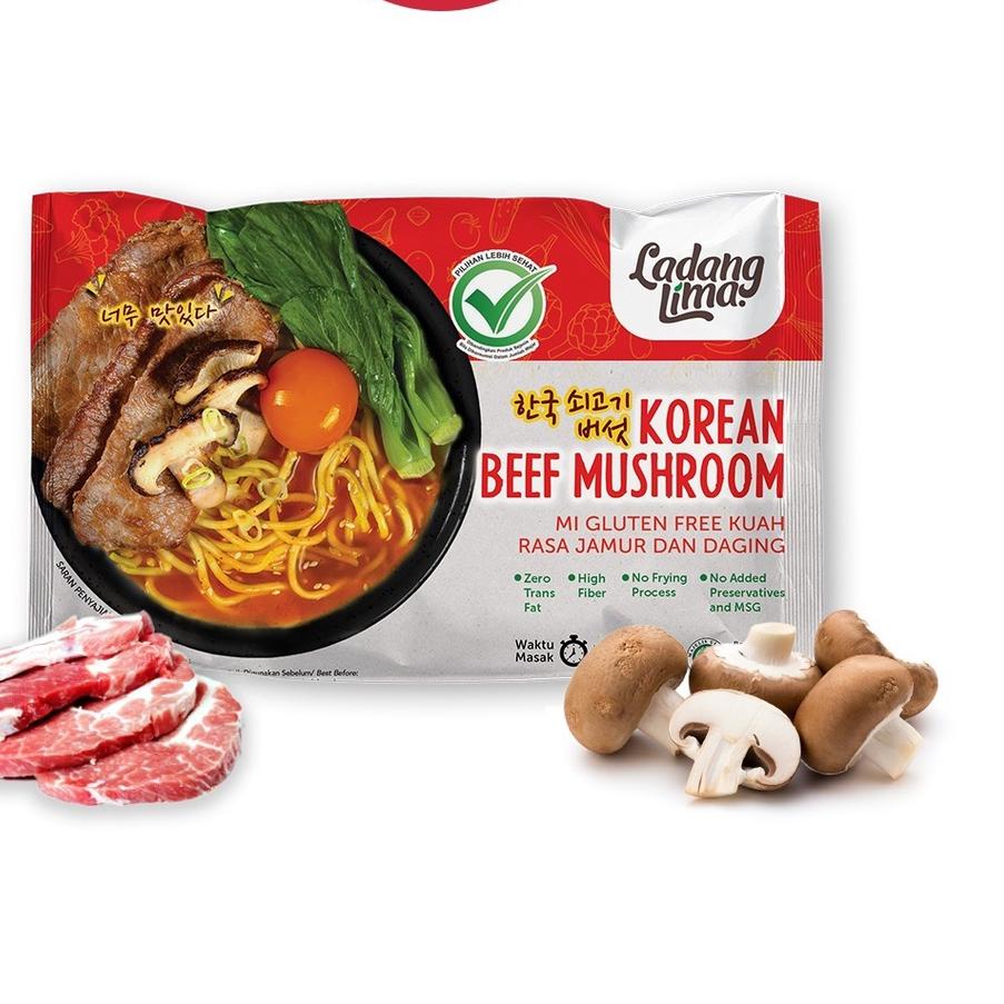 

9.9 Promo Brand Ladang Lima Korean Noodle Gluten Free | Mie Korea Mie Instant Sehat 94 Gram Halal Enak