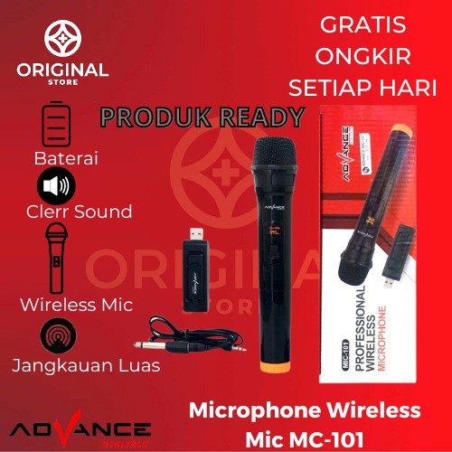 Advance Professional Wireless Microphone Single Mikropon MIC101