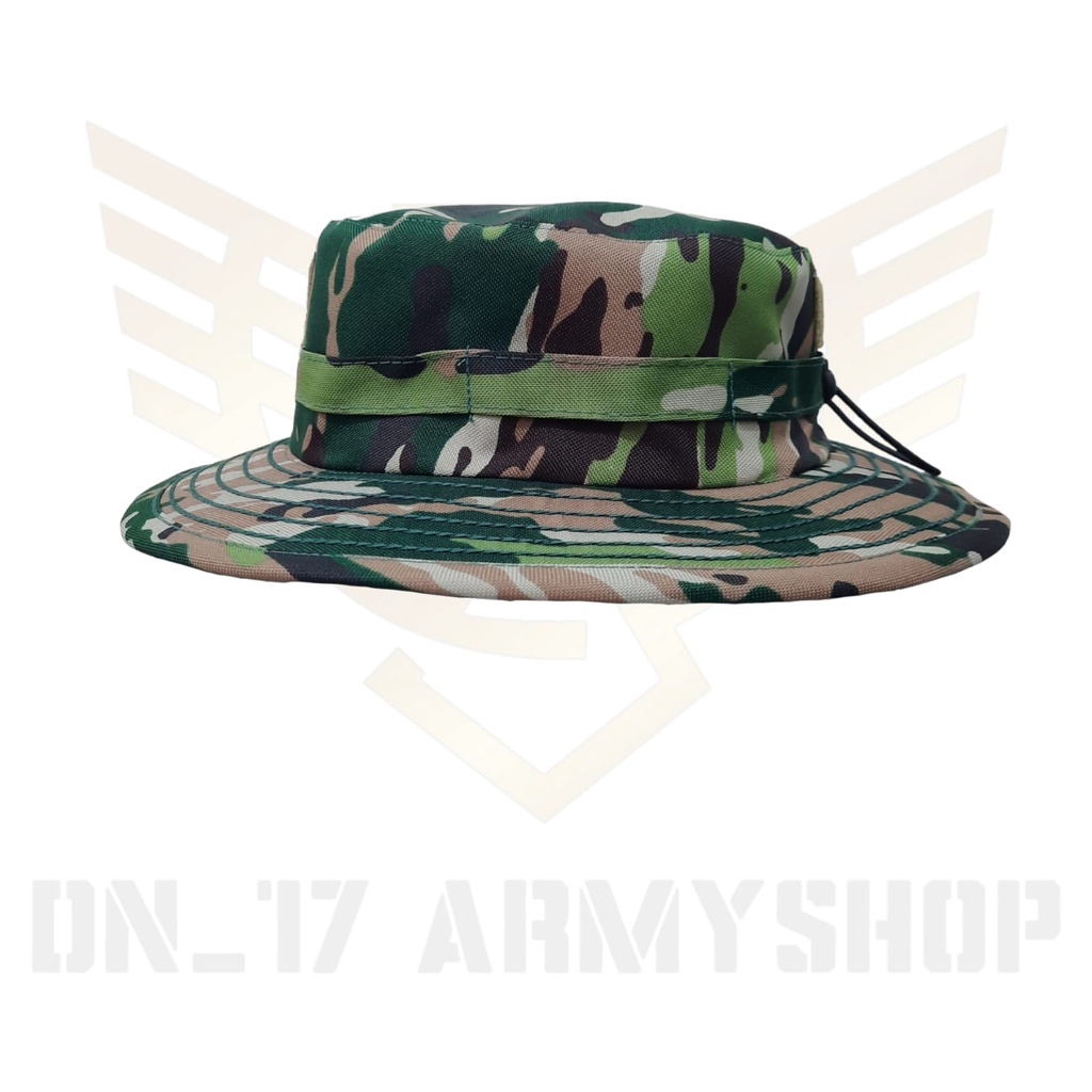 Topi Rimba Loreng Kasad / NKRI + Kawat Velbed Cerah Terbaru