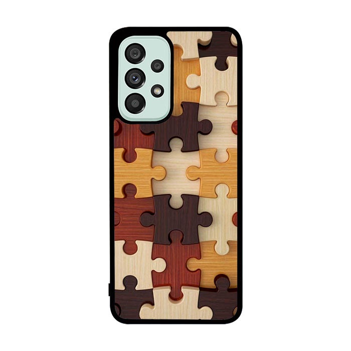 Hardcase Casing Samsung Galaxy A73 A53 A33 A23 A13 Wood Puzzle YD0585 Case Cover