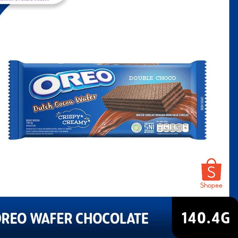 

➫ Oreo Biskuit Choco Wafer Regular 140.4g Untuk Camilan Keluarga ,,,,