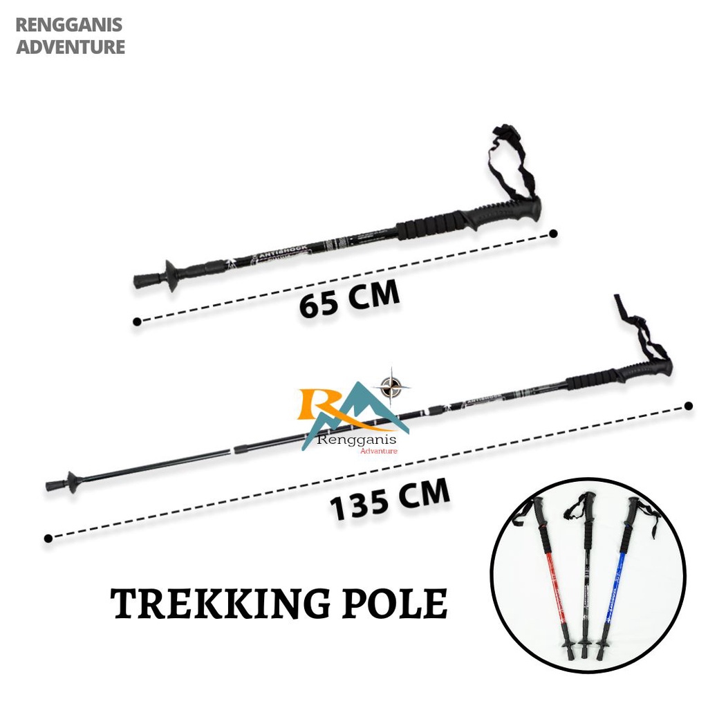 Trekking Pole HAOYANG ANTI SHOCK Tongkat Hiking Tracking Pole