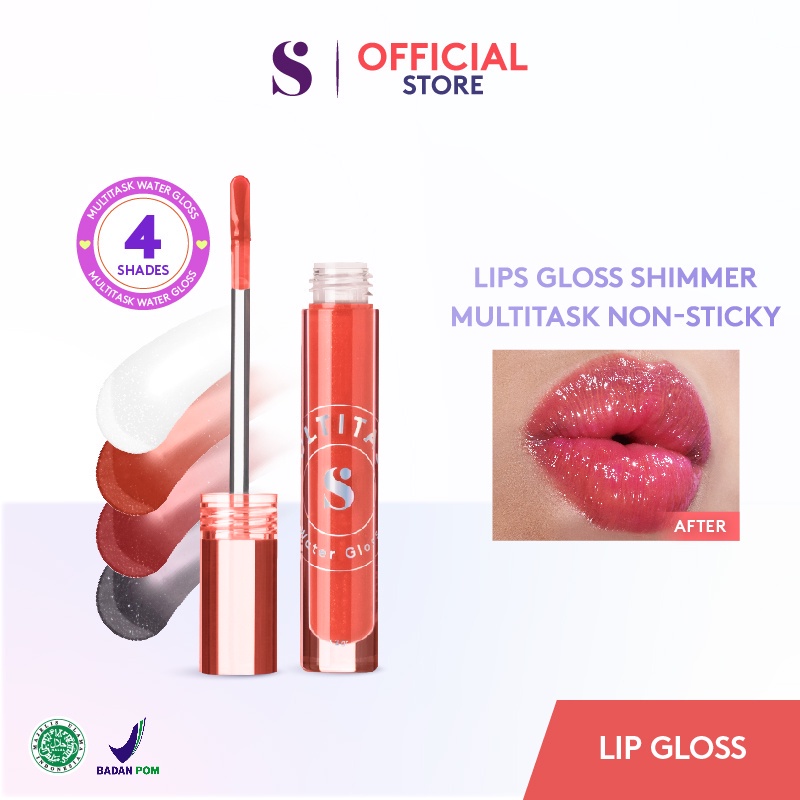 SOMETHINC Multitask Water Gloss Bibir Tampak Sehat - Blossom