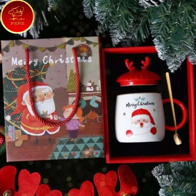 Hampers Gelas Cangkir Set Christmas Gift Box / Kado Bingkisan Natal