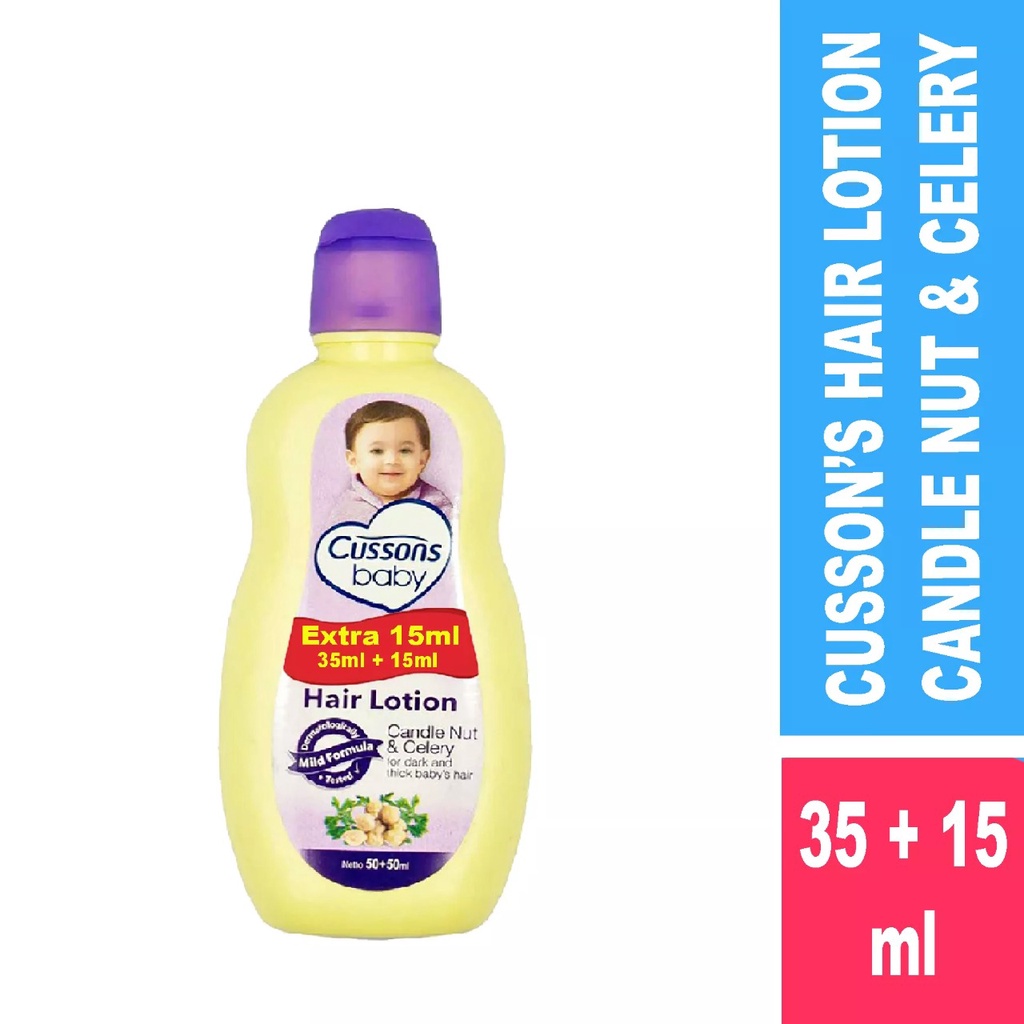 Baru Cussons Baby Hair Lotion 35ml+15ml Candle Nut &amp; Celery