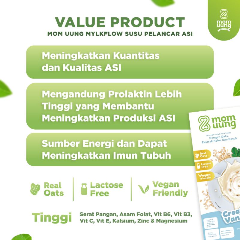MOM UUNG MYLKFLOW RASA CHOCOLATE SINGAPORE/CREAMY VANILA SUSU PELANCAR ASI SEHAT DAN YUMMY