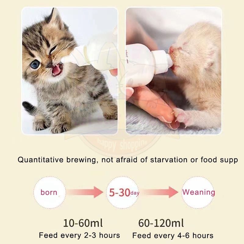 DOT BOTOL SUSU KUCING ANJING KELINCI HAMSTER 60ML / BOTOL SUSU KITTEN