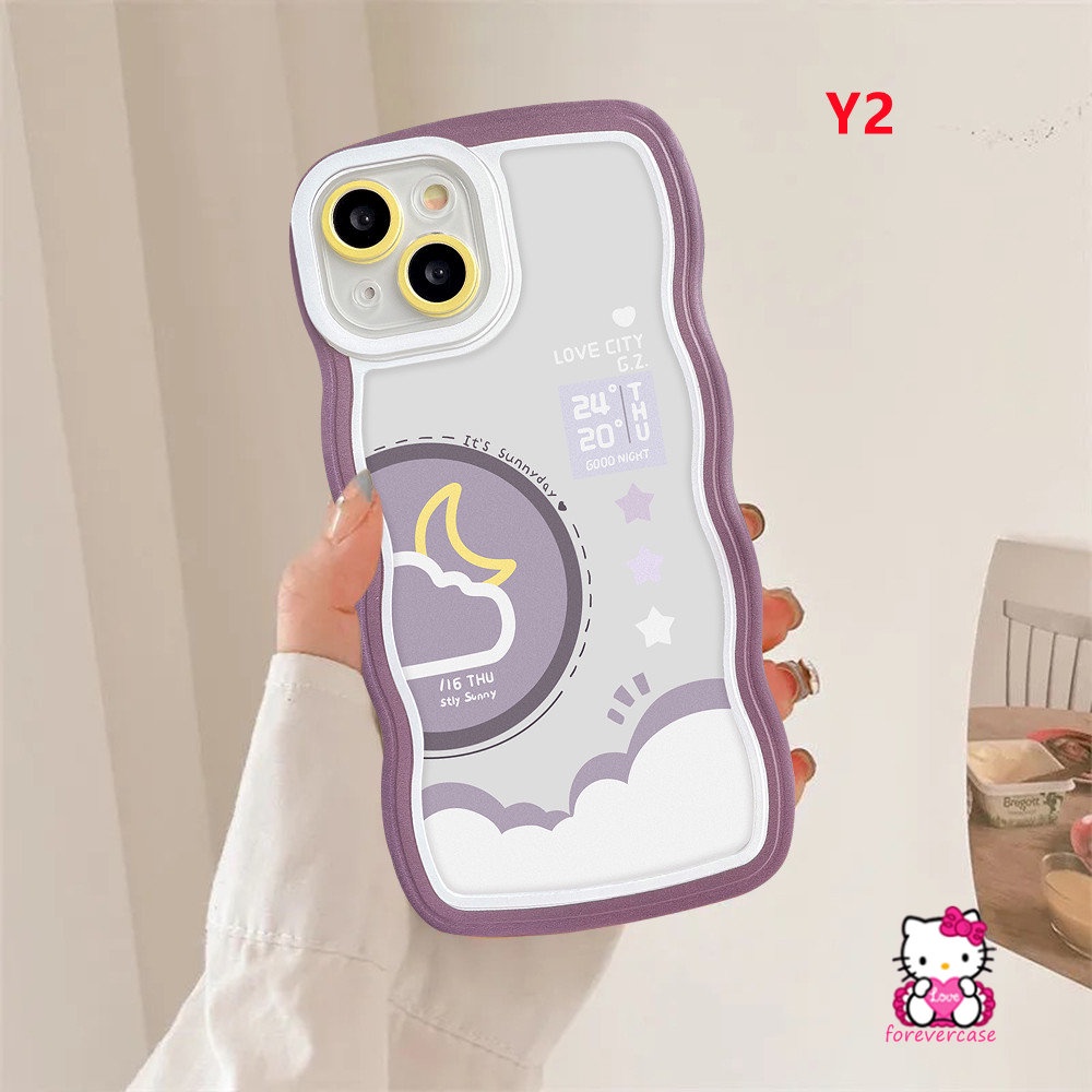 Case Vivo Y35 Y35 Y16 Y22s Y21 Y12 Y75 Y20 Y22 Y17 V20 Y15 Y15s Y02s V21 V25E V25 Y12s Y12i Y21s Y11 Y33s Y15A Y91 Y30 Y50 Y91C Wavy Edge Siang Malam Weather Forecast Soft Couple Cover