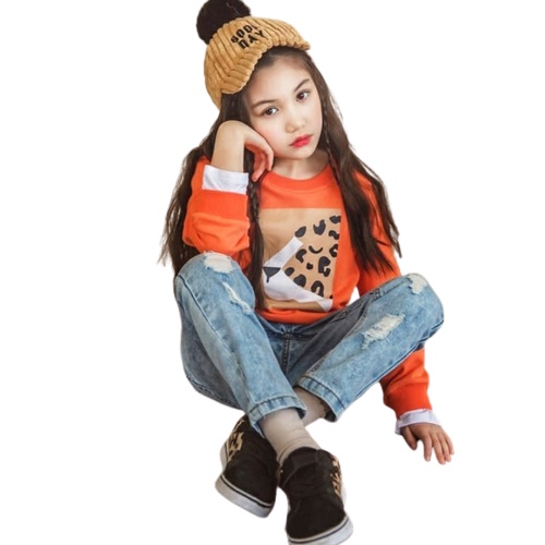 KALILA - LEOPARD Sweater Anak Perempuan 1-5 Tahun | Sweater Anak Cewek