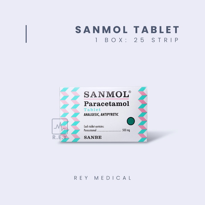 Jual Sanmol Tablet Paracetamol Panas Demam Box Isi Strip Shopee