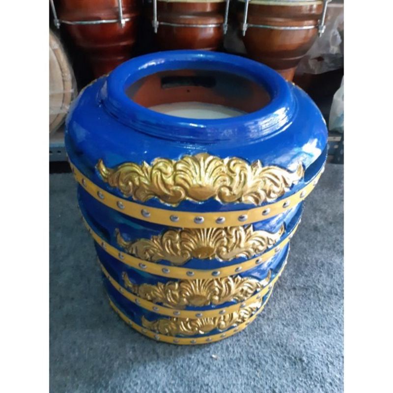 REBANA HADROH UKIR 30CM KRICIK KUNINGAN