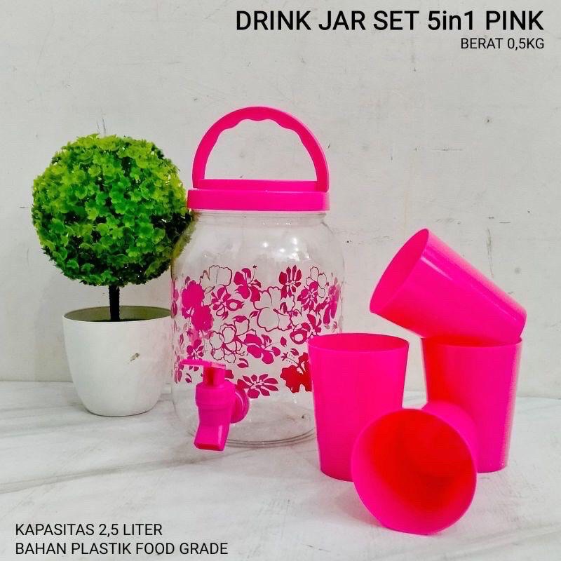Drink jar dispenser bonus gelas