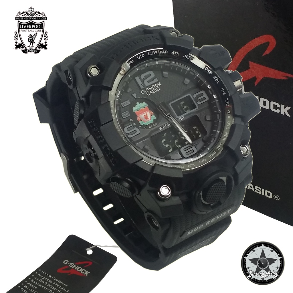 { TOP } JAM TANGAN LIVERPOOL DUAL TIME (List Merah)