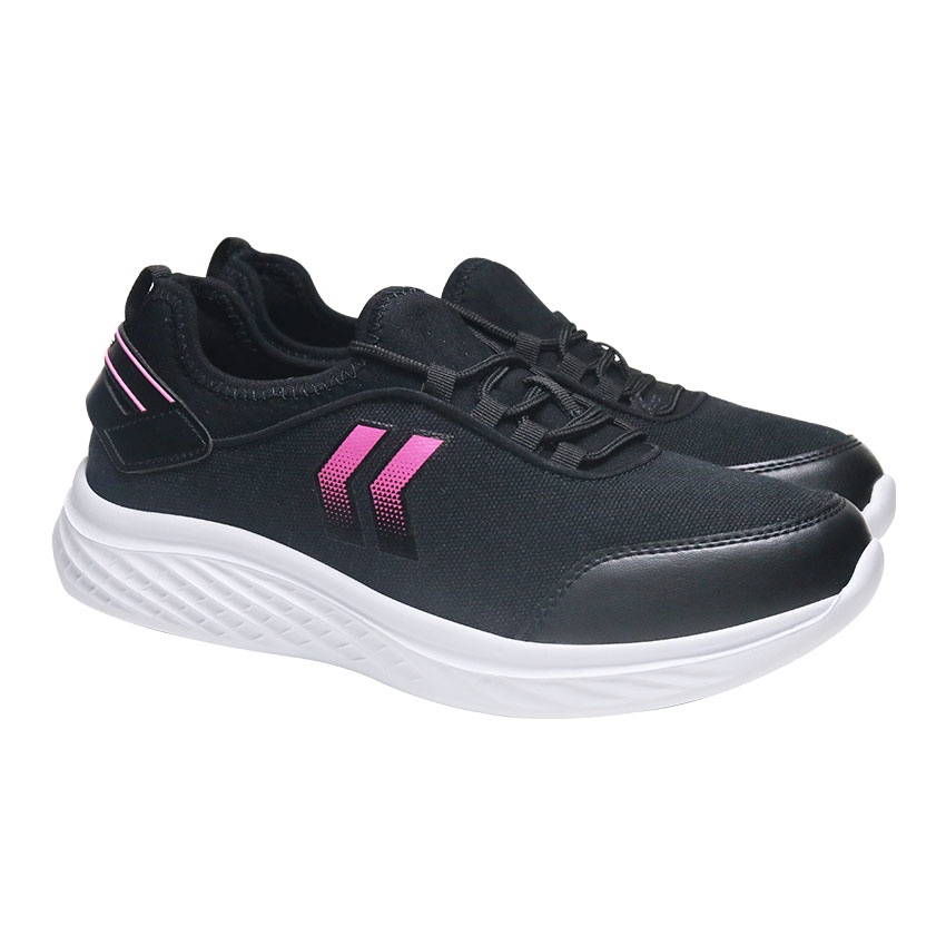 Precise Elsie W Sepatu Sekolah Sneakers Warna Hitam - Black/White