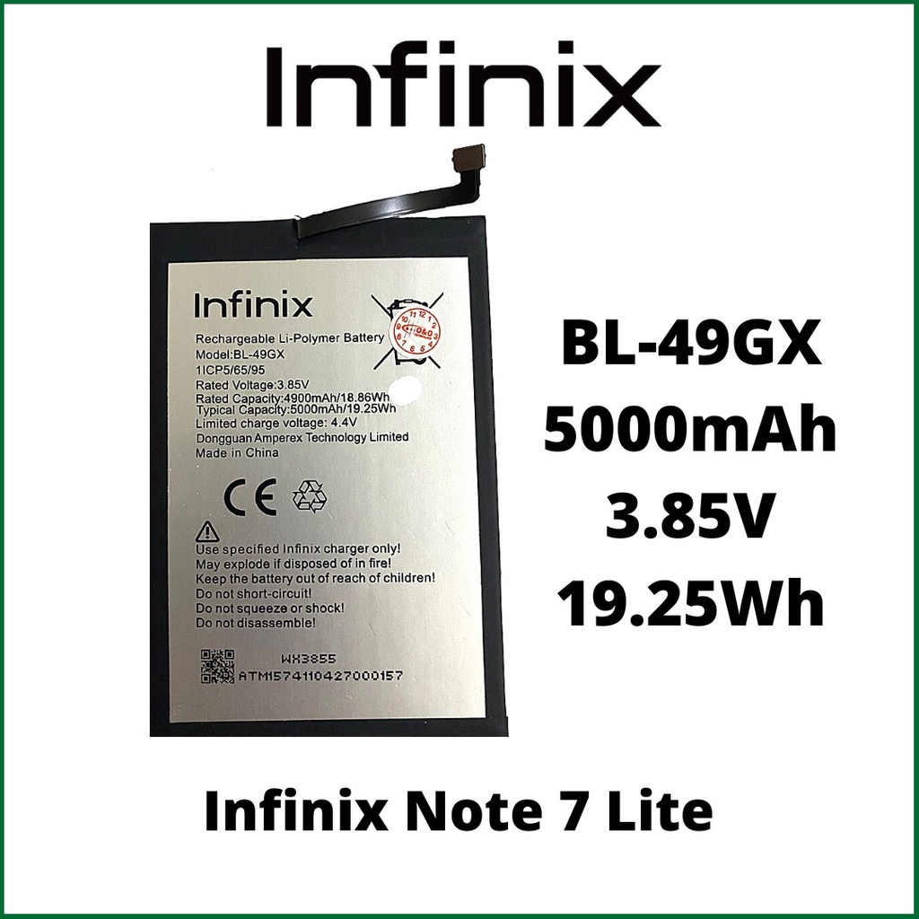 (Putin) Batre Baterai Battery Original Infinix BL-49GX / Note 7 Lite X656 X656C BL49GX