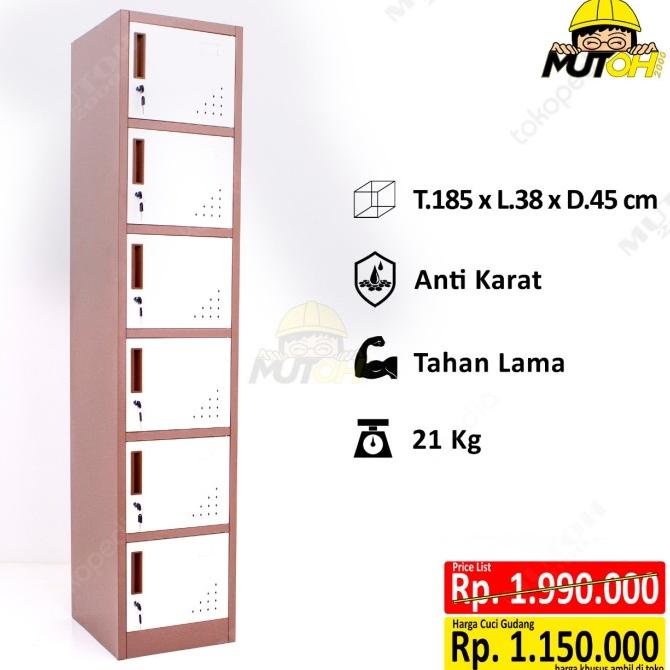 

TERLARIS LOKER 6 PINTU LOCKER BESI 6 PINTU SATU BARIS LIMITED EDITION