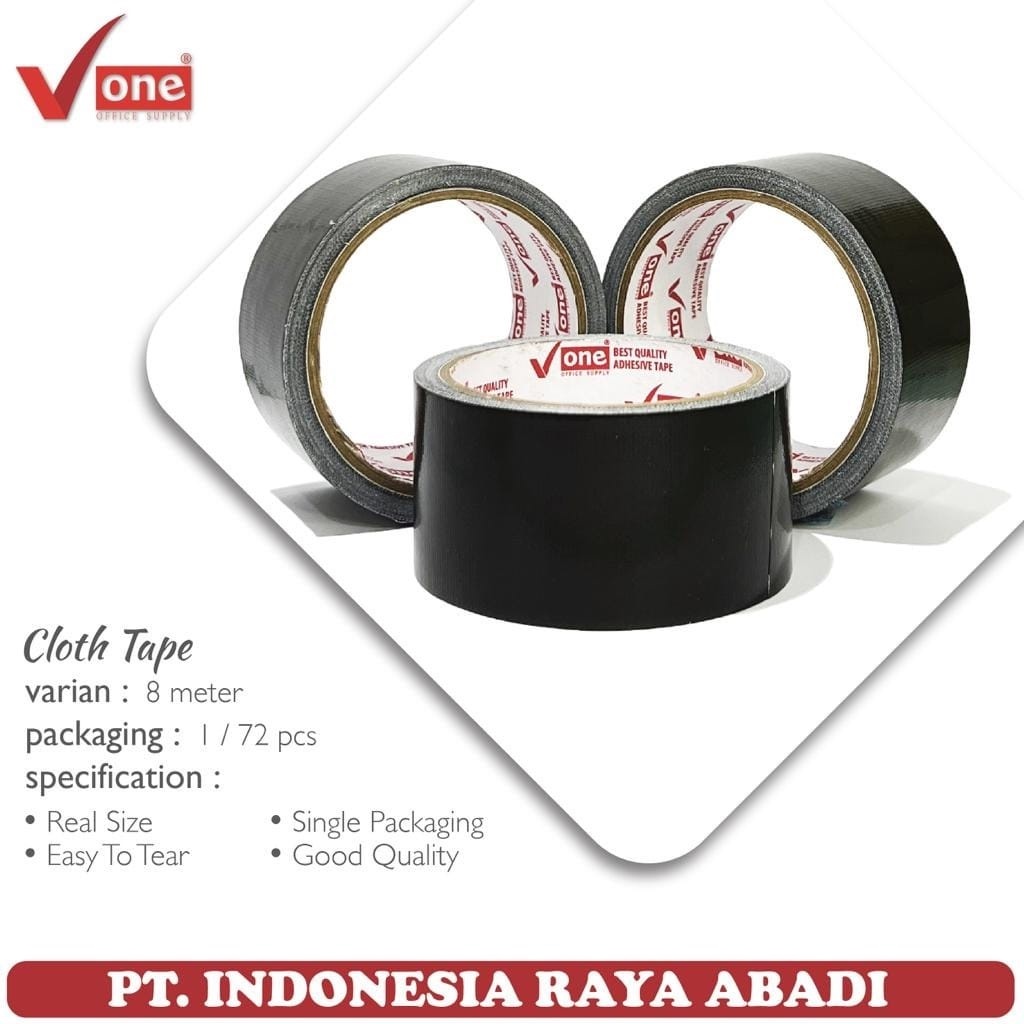 

Cloth Tape Black 8 Meter Lakban Hitam Perekat