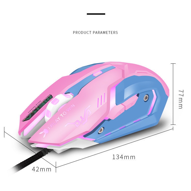 Mouse Kabel Mouse Gaming RGB USB Wired 4kelas DPI Adjustable 1200-1600-2400-3200 DPI Mouse Lampu Warna-Warni