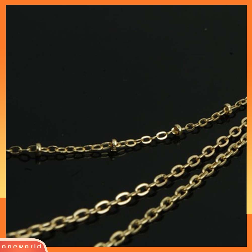 [ONE] Fashion Wanita 3layer Bar Bulat Liontin Rantai Panjang Kalung Pesta Perhiasan Hadiah