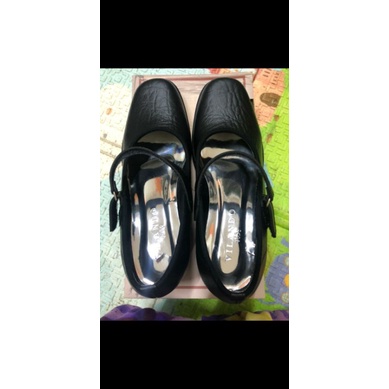 SEPATU PANTOFEL WANITA VILANDO | Pansus | Sekolah | PDH Hitam 100% ORI