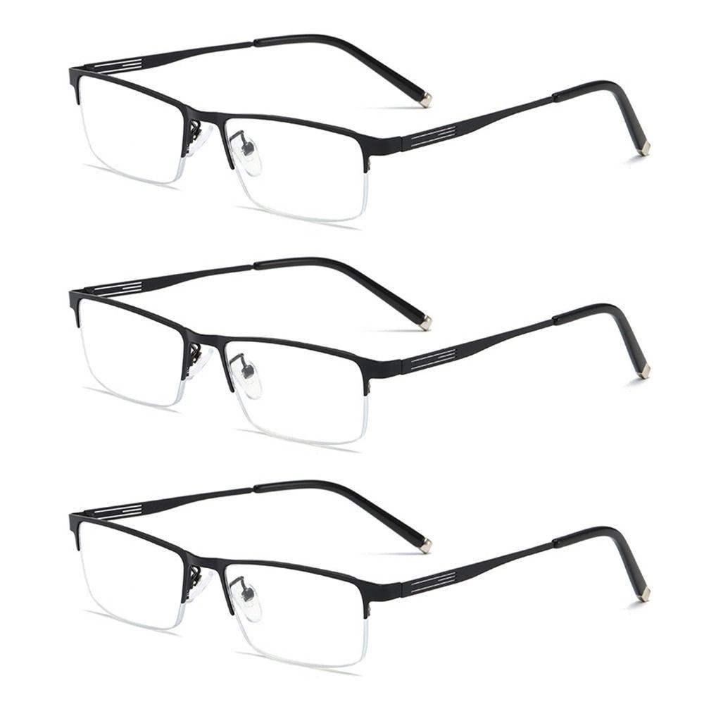 Nanas Bisnis Kacamata Baca Pria Wanita Frame Klasik Sederhana Anti-Cahaya Biru