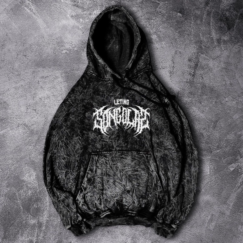 Pullover Hoodie Metal We Own Black Sandwash Good Quality | Sweater Sandwash | Jaket Snow | Hoodie Metal