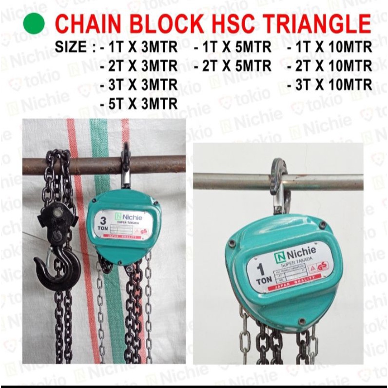 TAKEL 1 TON × 7METER CHAIN BLOCK SUPER TAKADA