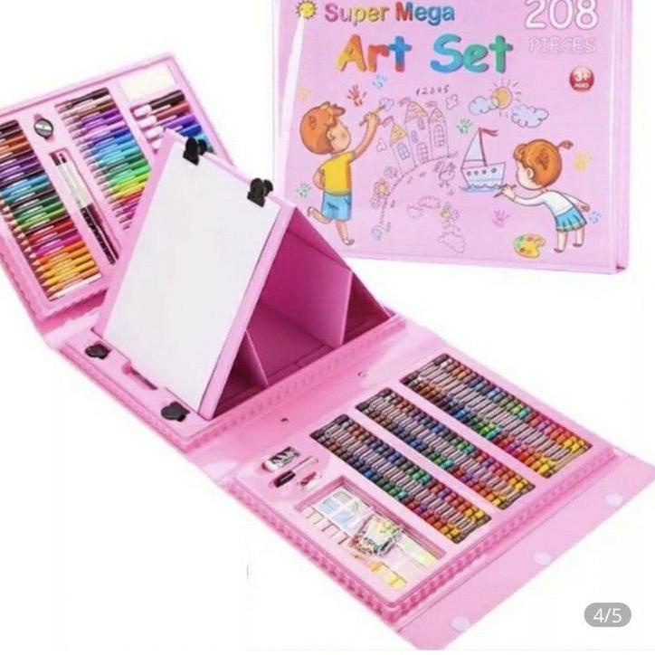 

<D-7.I➸> Crayon Set Drawing 208 pcs/Alat anak melukis dan mewarnai art set 208 pcs murah