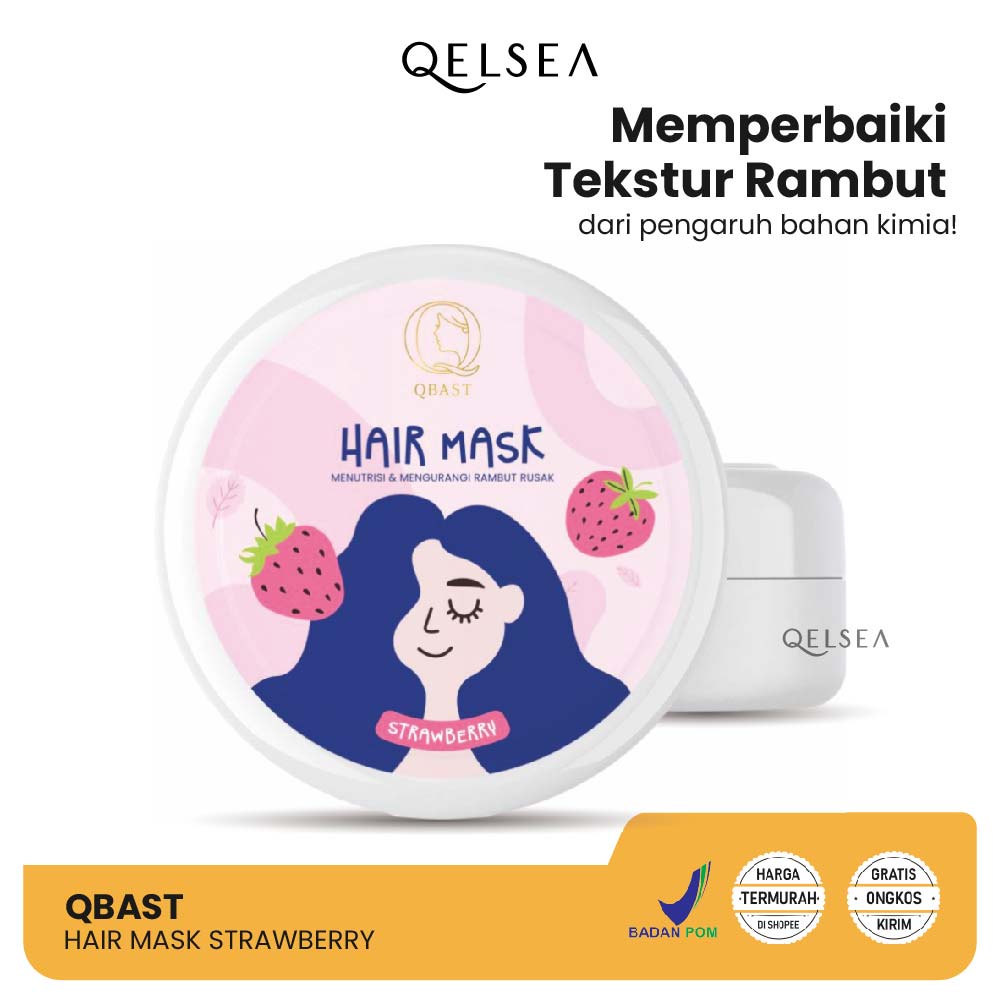 [HAIR MASK] Hair Mask STRAWBERRY 250 gr Masker Rambut QBAST