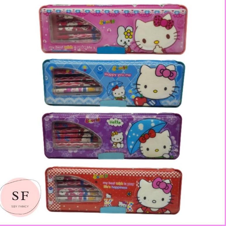 

ぺ TEMPAT KOTAK PENSIL MAGNET MAGNIT KARAKTER ANAK HELLO KITTY 9130K ➨
