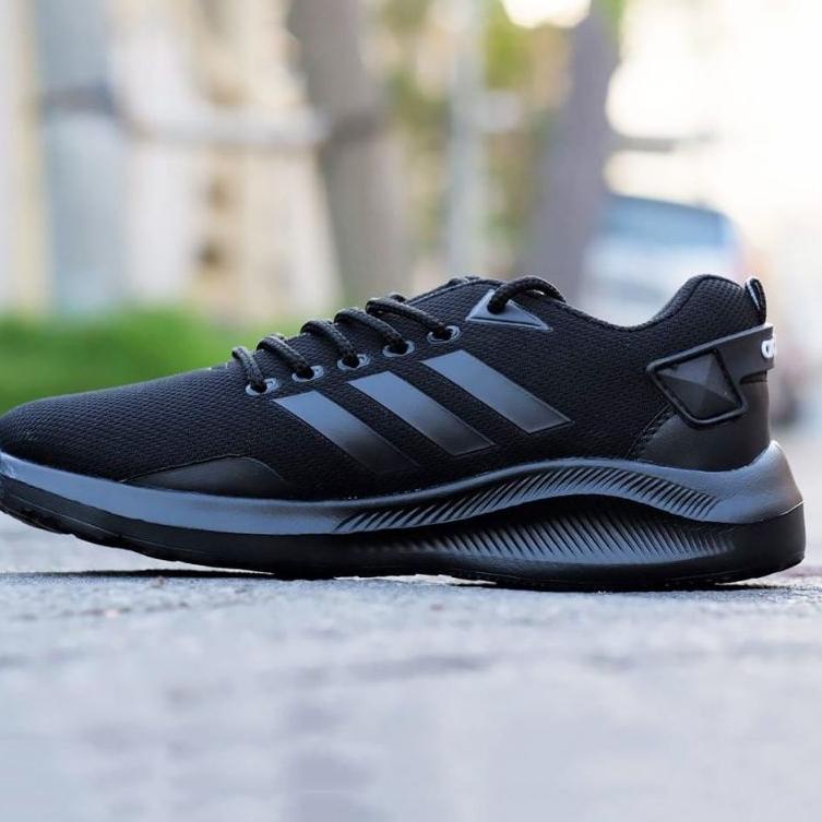 ニW Sepatu Sneakers Sekolah Full Hitam / Full Black ADINOVA HOT SALES 3781 ☁