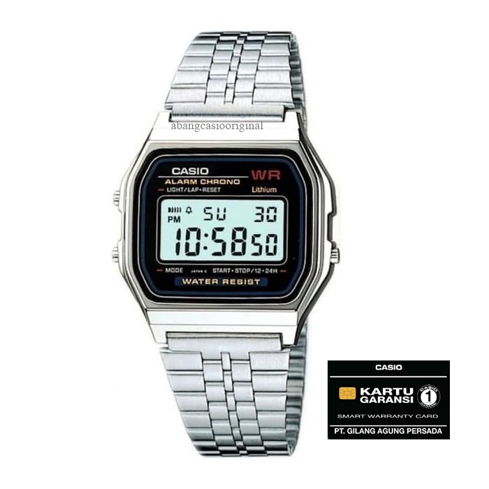 JAM TANGAN CASIO A-159W-N1DF A 159W A-159W ORIGINAL RESMI