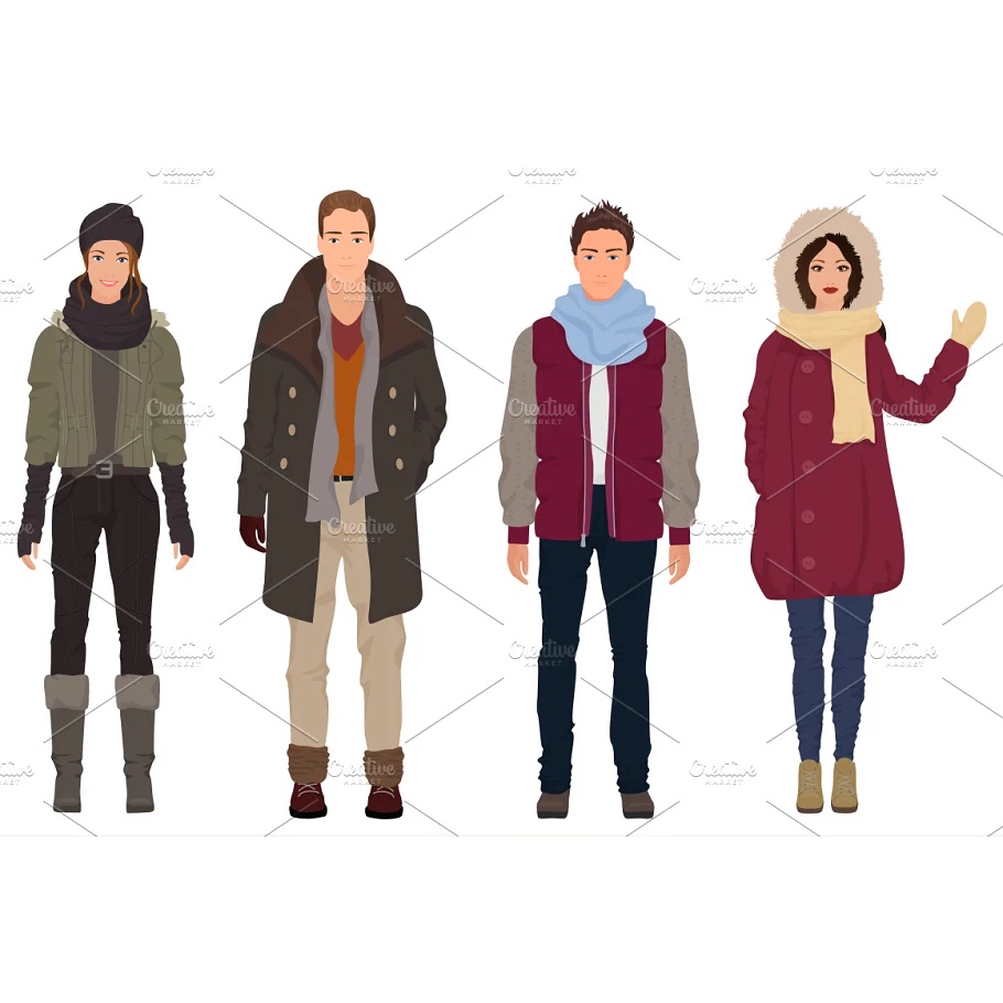 Fashionable Winter People Collection