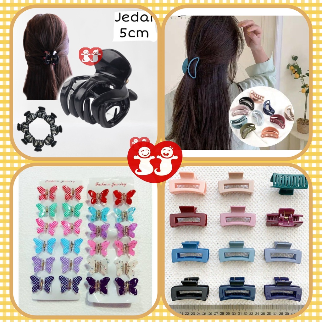 Jedai Jepitan Rambut/Jepit Rambut 3 Cakar Tebal 5cm/Jedai Korea/Hair Clips