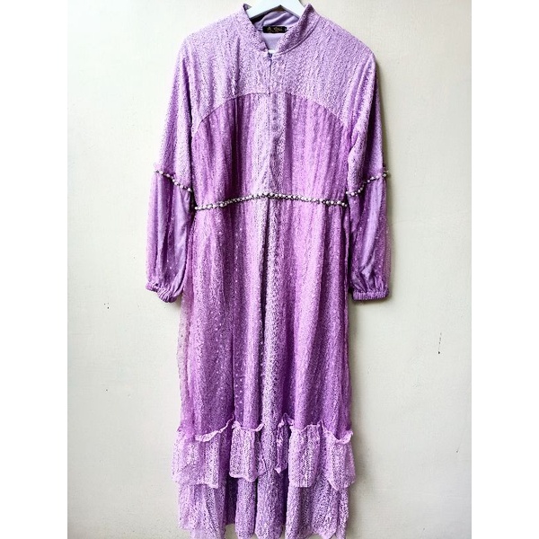 Gamis Brukat Pesta Gamis Pesta Tile LD 110 PB 140