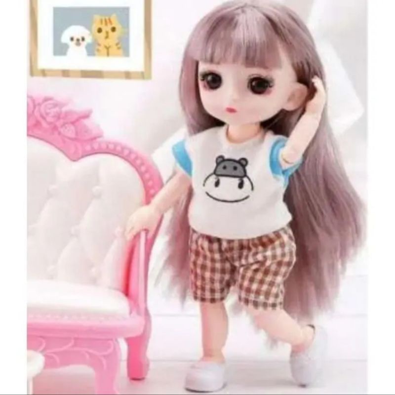 17cm/30cm boneka kecil murah original boneka lucu lembut new boneka gemoy kaki tangan bisa ditekuk Dress Clothes Full Set mainan anak perempuan