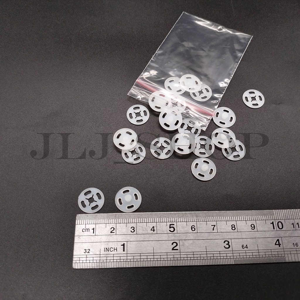 Kancing cetet plastik 13mm (10pasang/bungkus)