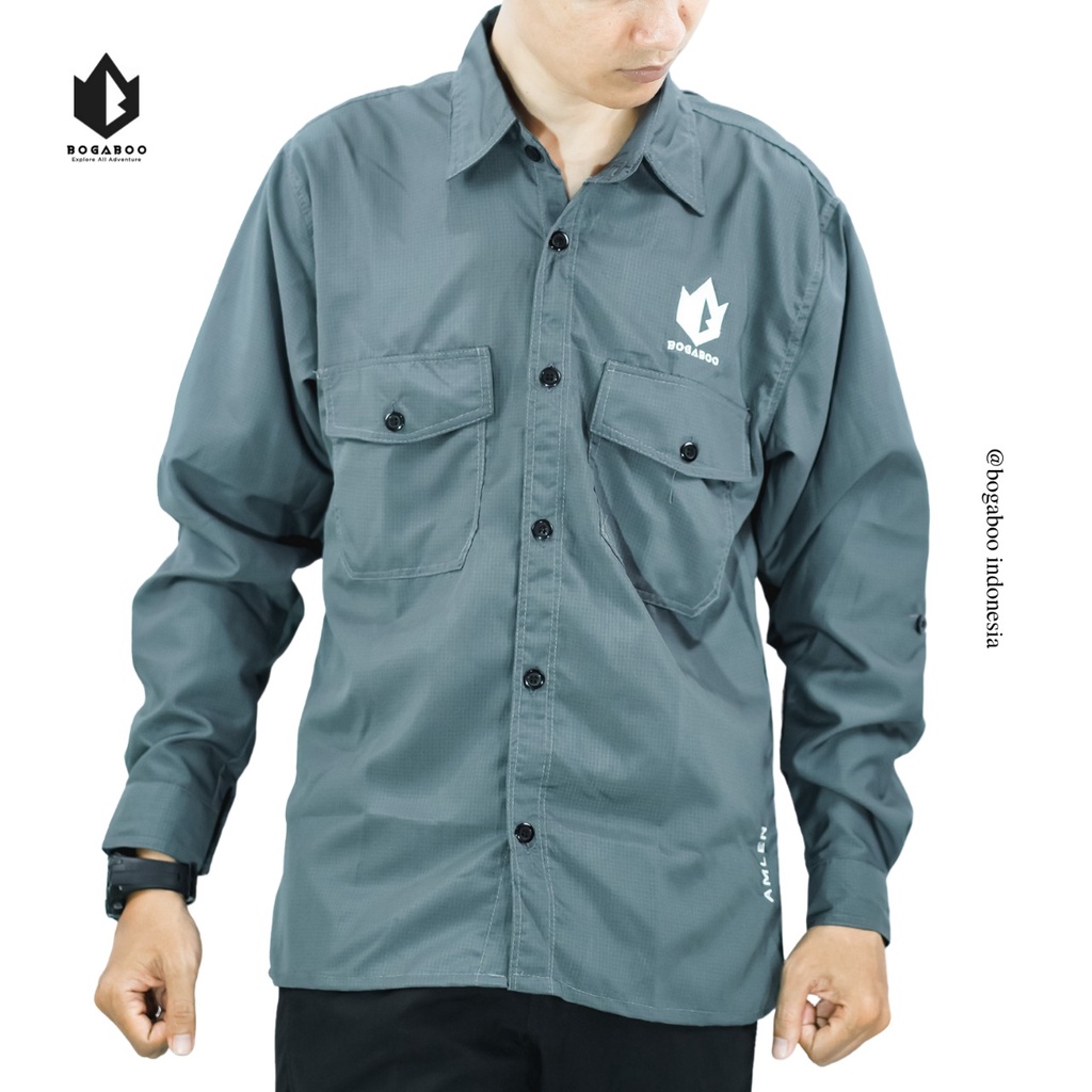 Kemeja PDL LAPANGAN BOGABOO seri AMLEN -  Kemeja Tactical Lengan Panjang Pria  - Kemeja PDL Lapangan Outdoor Gunung Survival Camping - KEMEJA GUNUNG - KEMEJA OUTDOOR