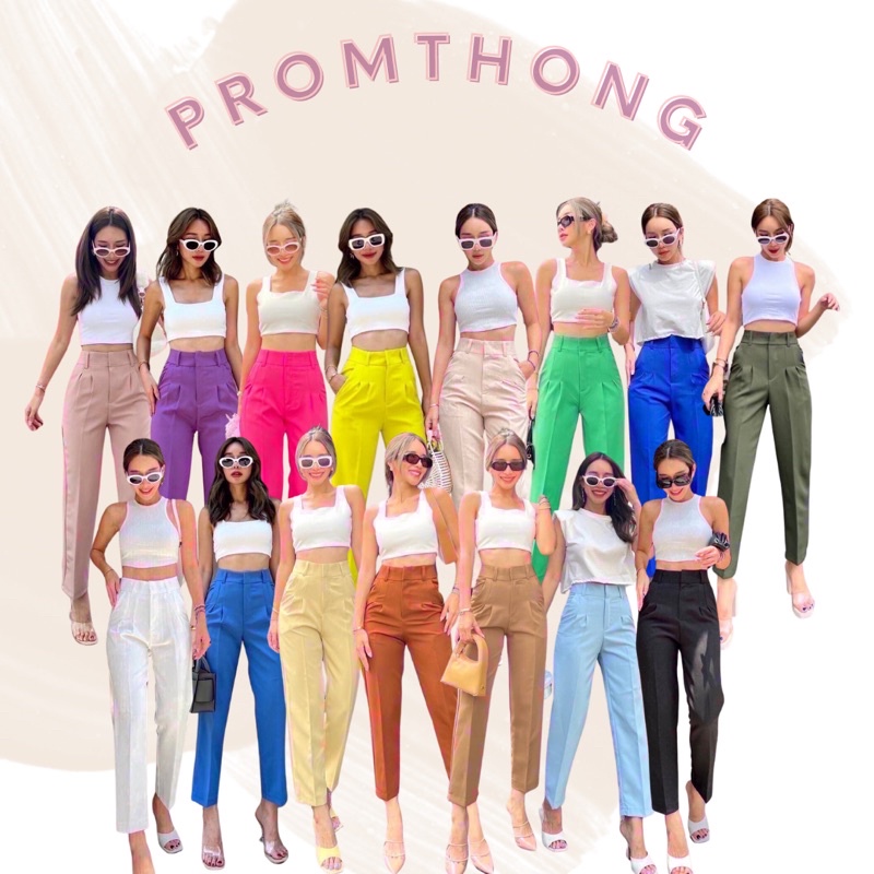 JOYFIT PT11 PROMTHONG HW PANTS / CELANA PANJANG WANITA IMPORT BKK BANGKOK