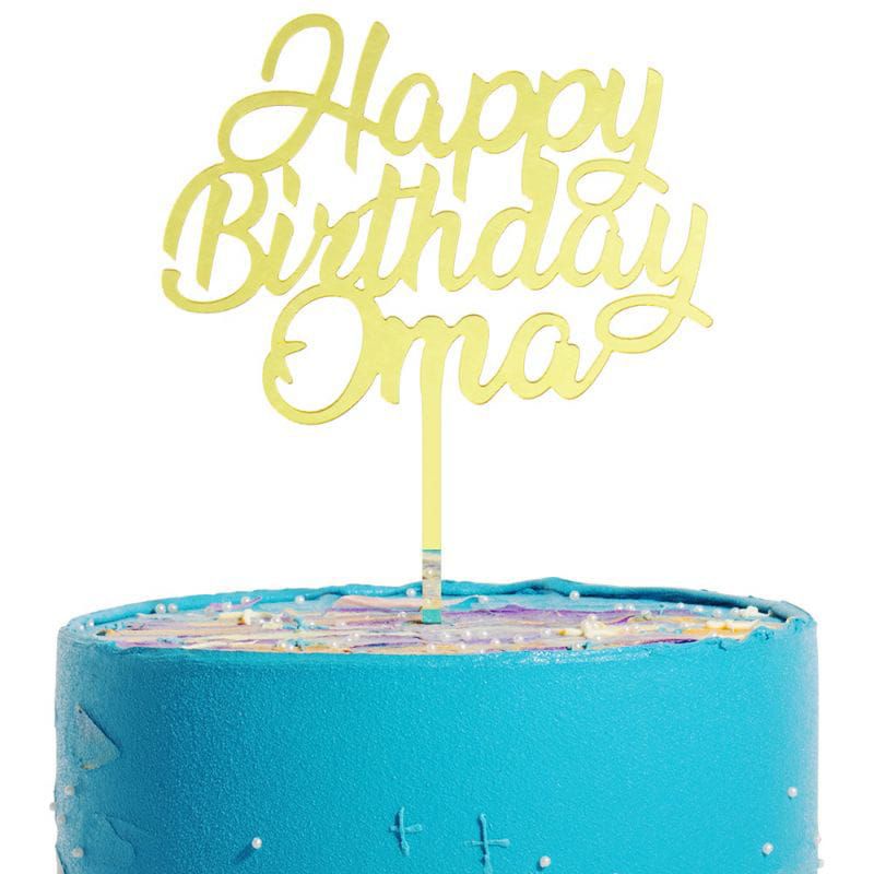 Cake Topper Happy Birthday Oma / Opa